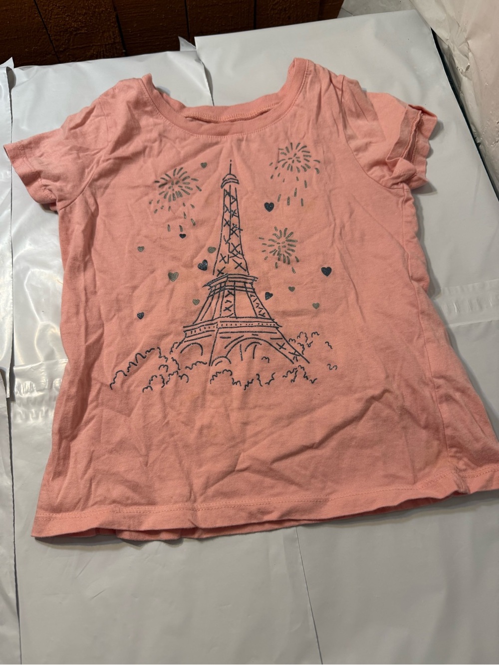Victory Heart Eiffel Tower girls shirt size 7